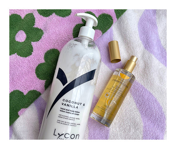 Embryolisse Beauty Oil & Lycon Spa Essentials Coconut & Vanilla Hand & Body Lotion