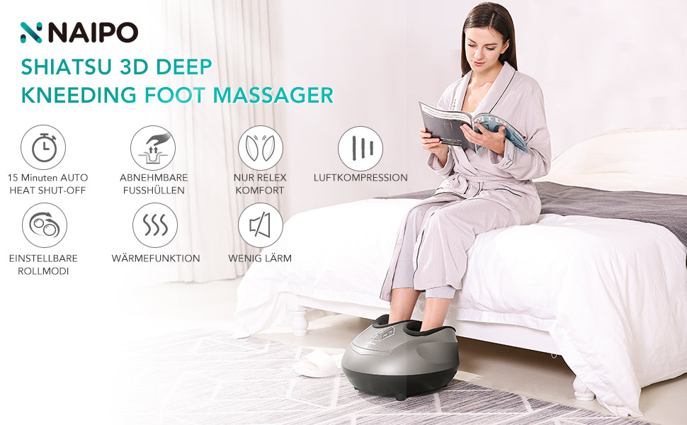 NAIPO Shiatsu Foot Massager with Heat