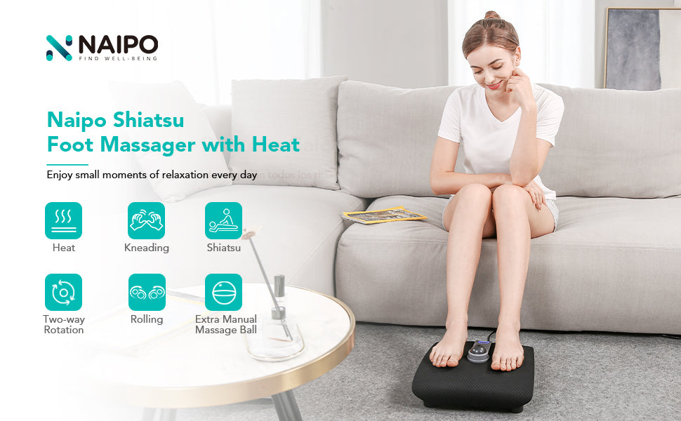 Naipo Shiatsu Back and Neck Massager, 5  Electric Massagers For  Every Part of the Body