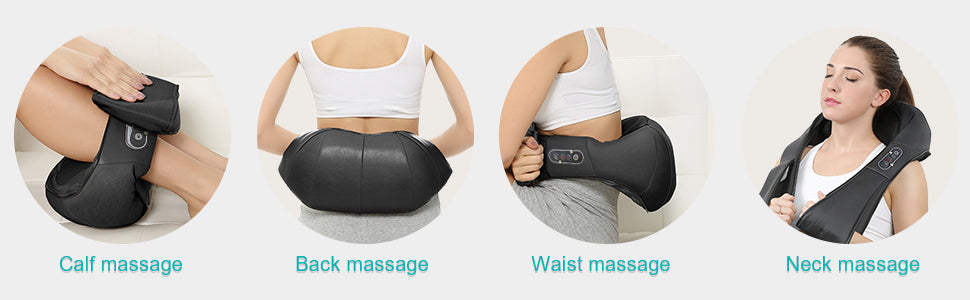 Naipo Cordless Rechargeable Neck Shoulder Massager, Shiatsu Massage –  MAXKARE