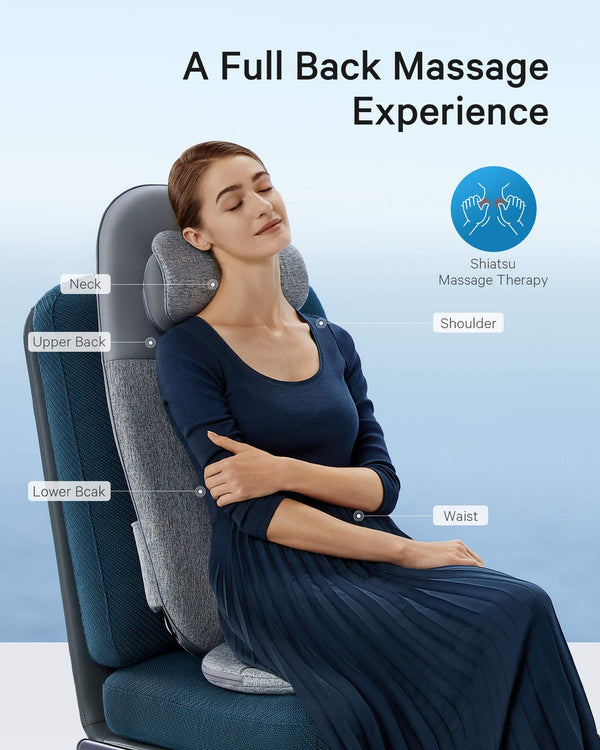 Naipo Electric Back Massage Pillow Shiatsu Neck and Shoulder Massager –  MAXKARE