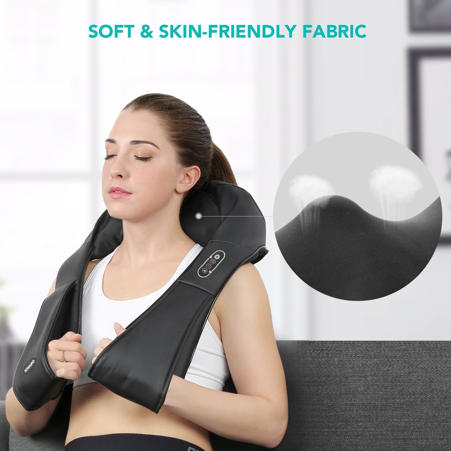 Naipo Shoulder And Neck Massager With Shiatsu Kneading Massage And Heat 4799