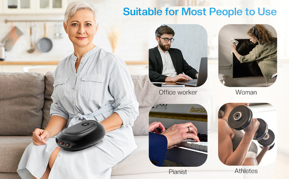 Comfier Wireless Air Compression Hand Massager with Heat, Father's Day Gift for Dad, Size: One size, White