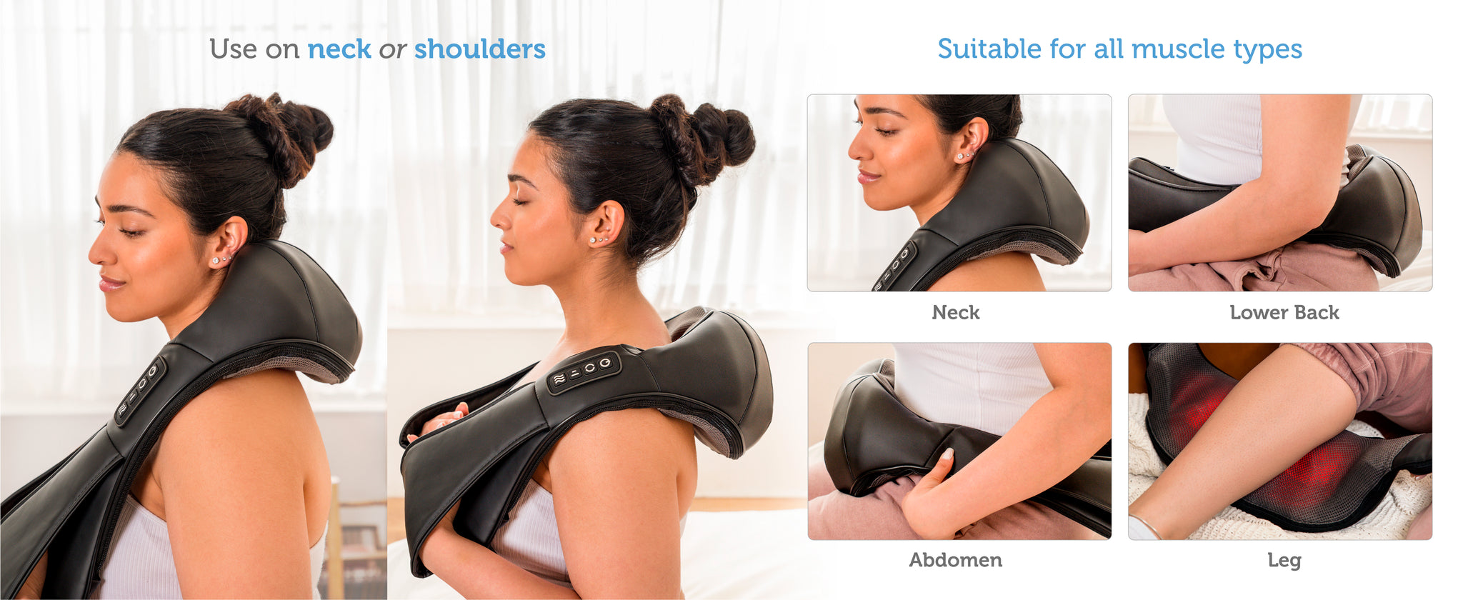 Comfier Shiatsu Neck and Shoulder Back Massager,Massage Pillow with Heat,Best Gift for Men/Women/Mom/Dad - 6302, USA