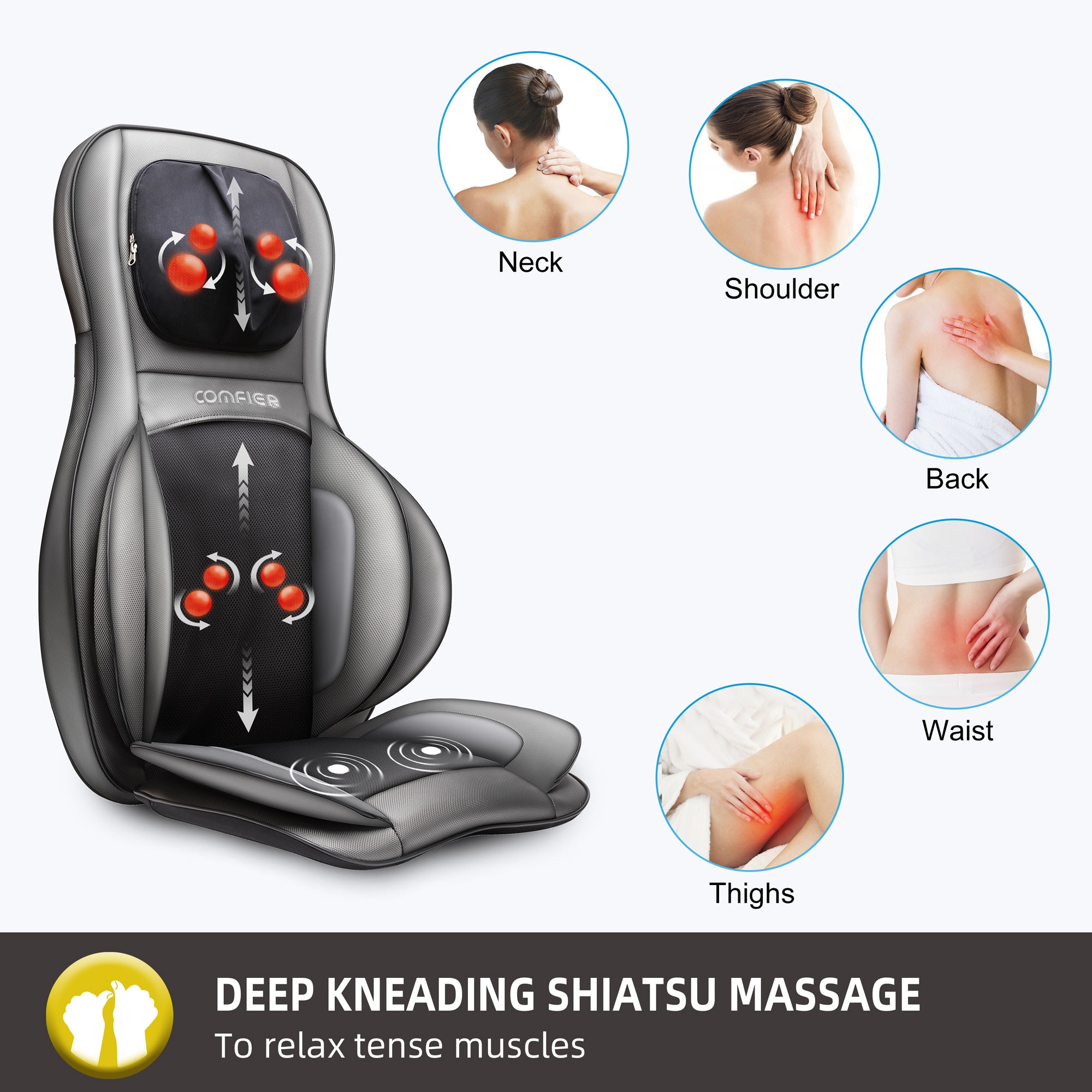 comfier shiatsu back massager