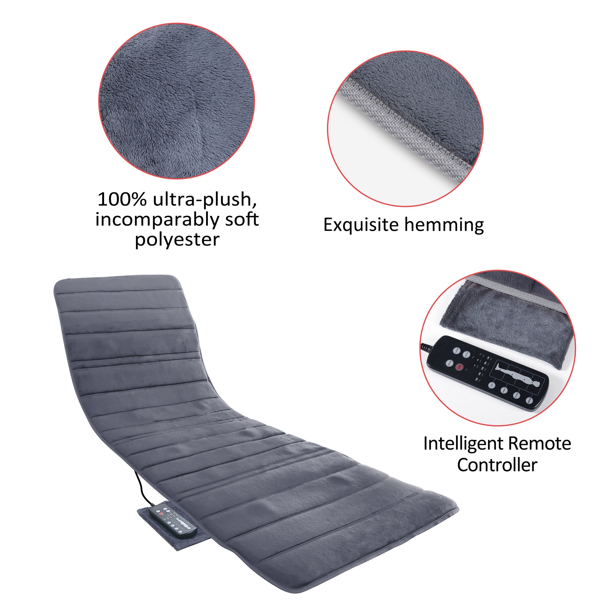 Comfier Full Body Massage Mat With Heat And Vibration Motors And 2 Therapy 9056