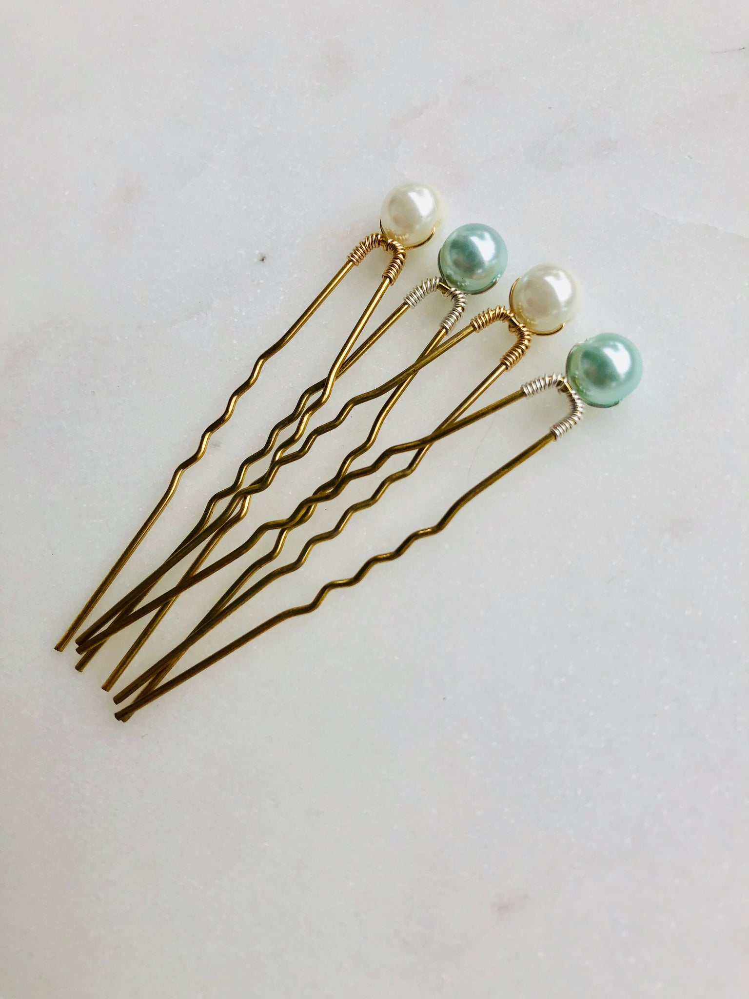 pearl hair pins