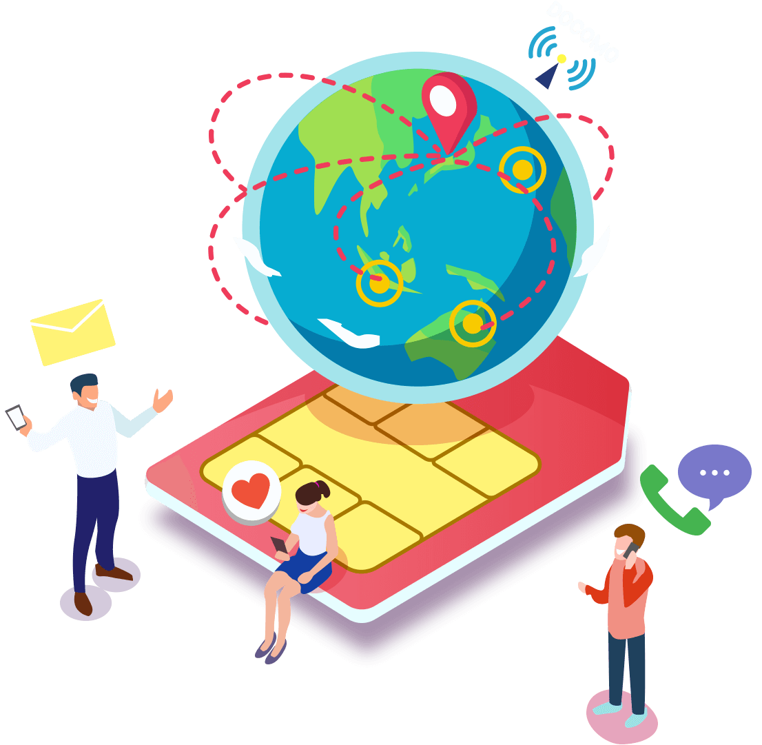 sim card and globe icon