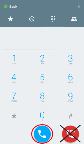 Enter phone number then tab the BLUE 【IP】button to start calling.