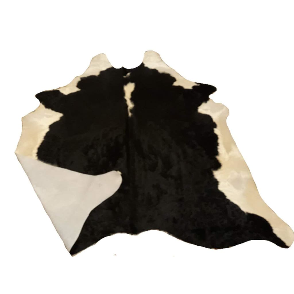 Narbonne Leather Co Genuine Cowhide Rug Classic Black And Cream