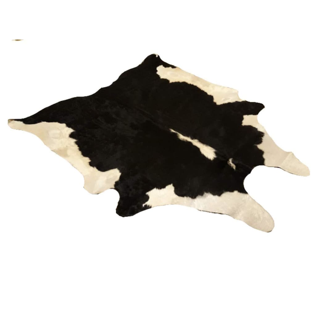Narbonne Leather Co Genuine Cowhide Rug Classic Black And Cream