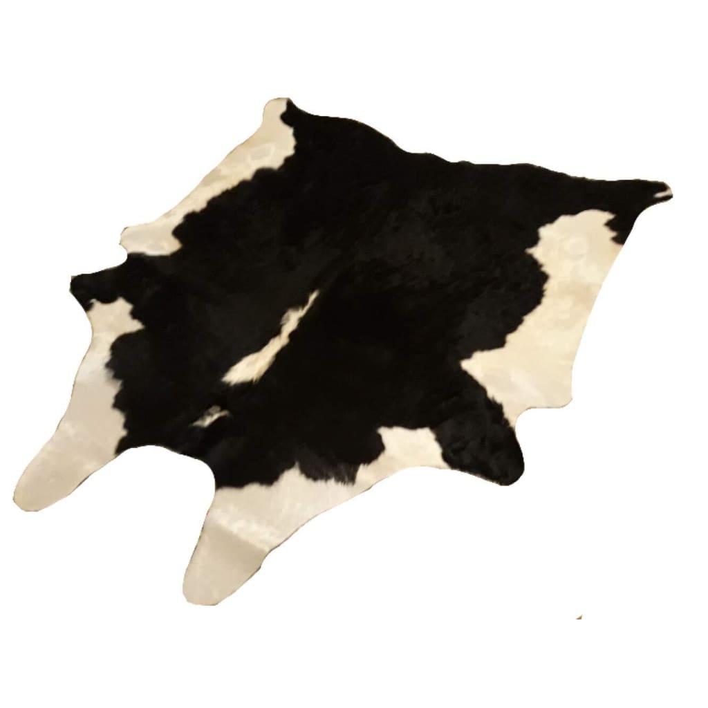 Narbonne Leather Co Genuine Cowhide Rug Classic Black And Cream