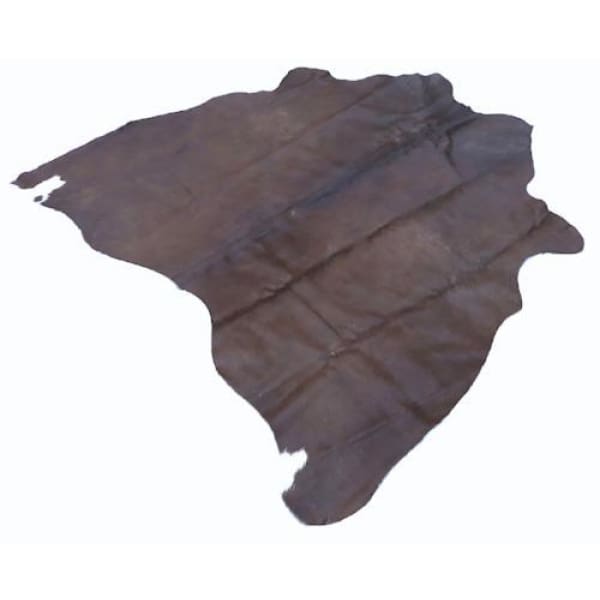 Narbonne Leather Natural Cowhide Rug Small Brown Pattern