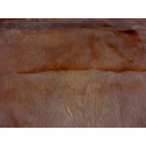 Narbonne Leather Natural Cowhide Rug Small Brown Pattern