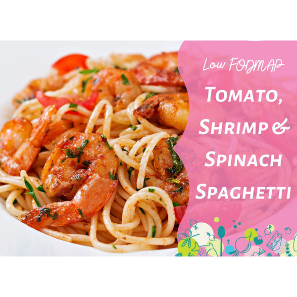 Low FODMAP Tomato, Shrimp & Spinach Spaghetti Foods ﻿Online Australia |  FodShop