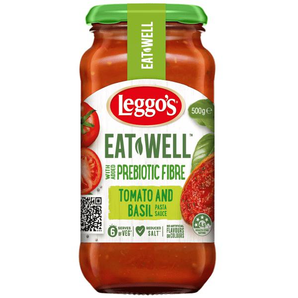 Leggo's Prebiotic Tomato & Basil Pasta Sauce (500g) Foods ﻿Online Australia  | FodShop