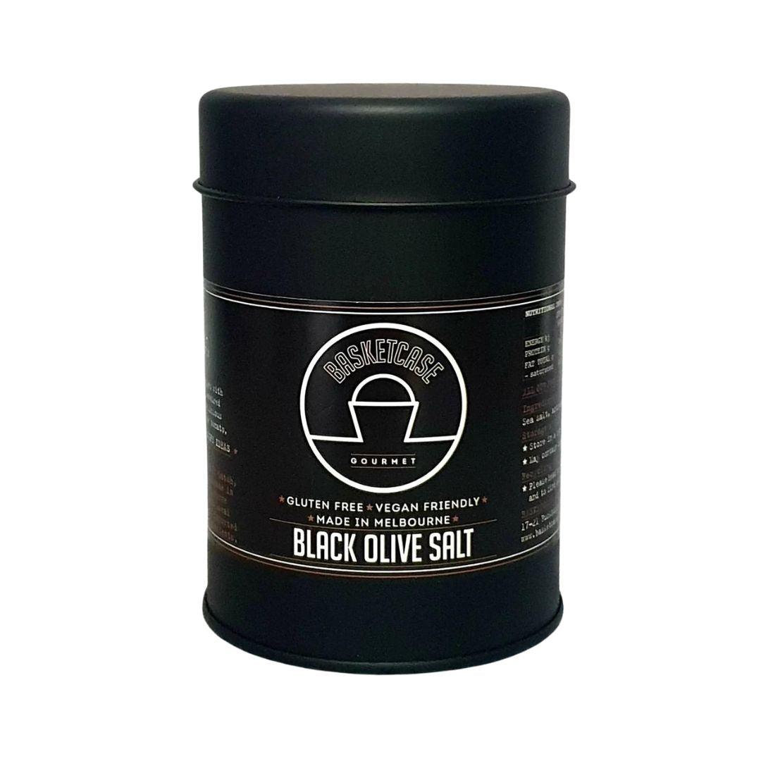 Basketcase Black Olive Salt (100g) Foods Australia