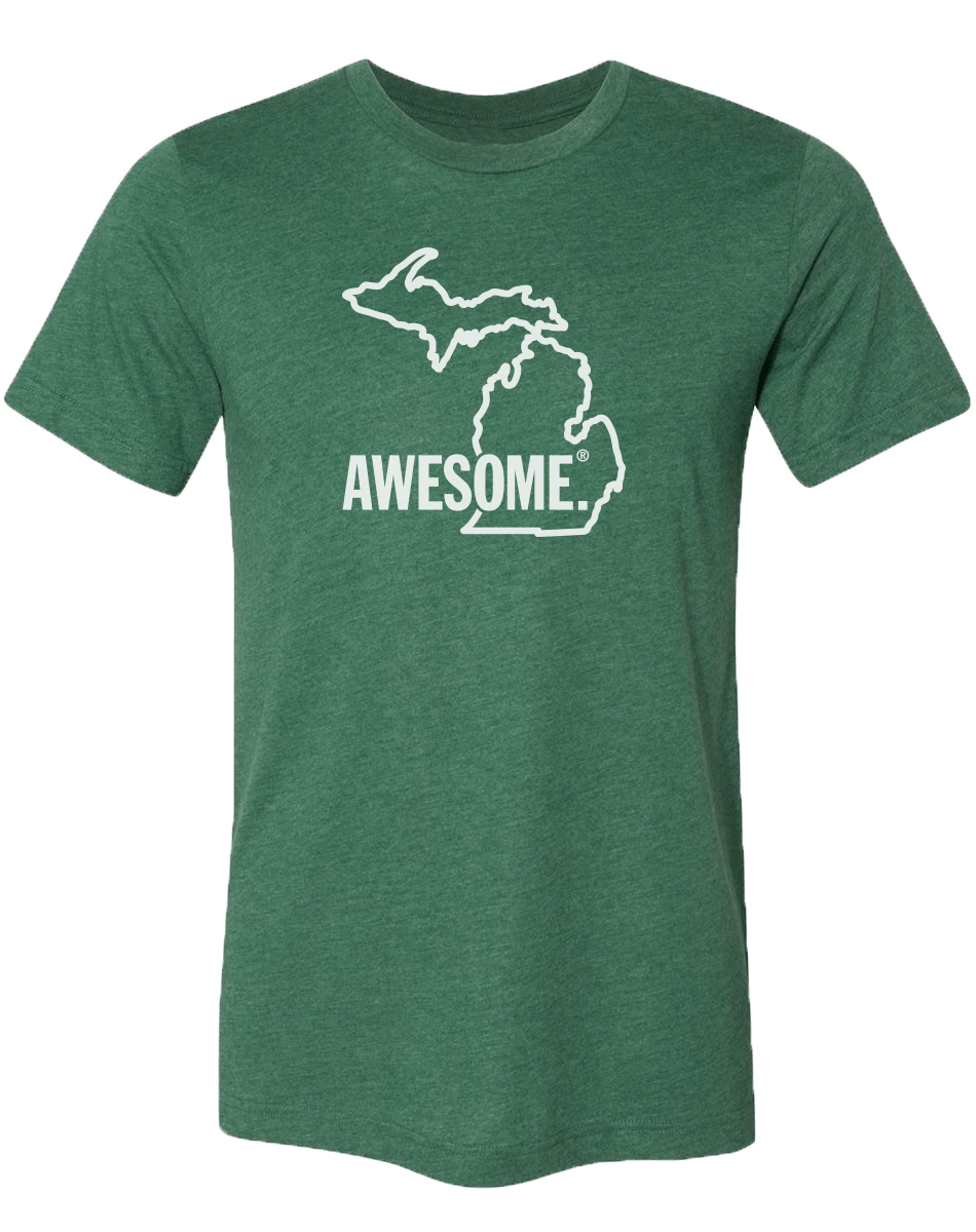 Hike Michigan unisex T-Shirt Heather Grass / Medium
