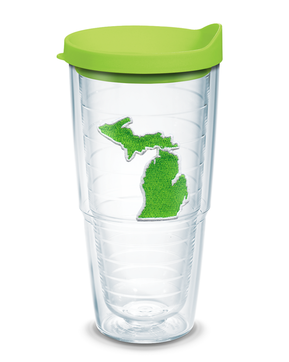 Michigan State SPARTY Tervis Tumbler Water Bottle Flip-Top Lid & Loop USA