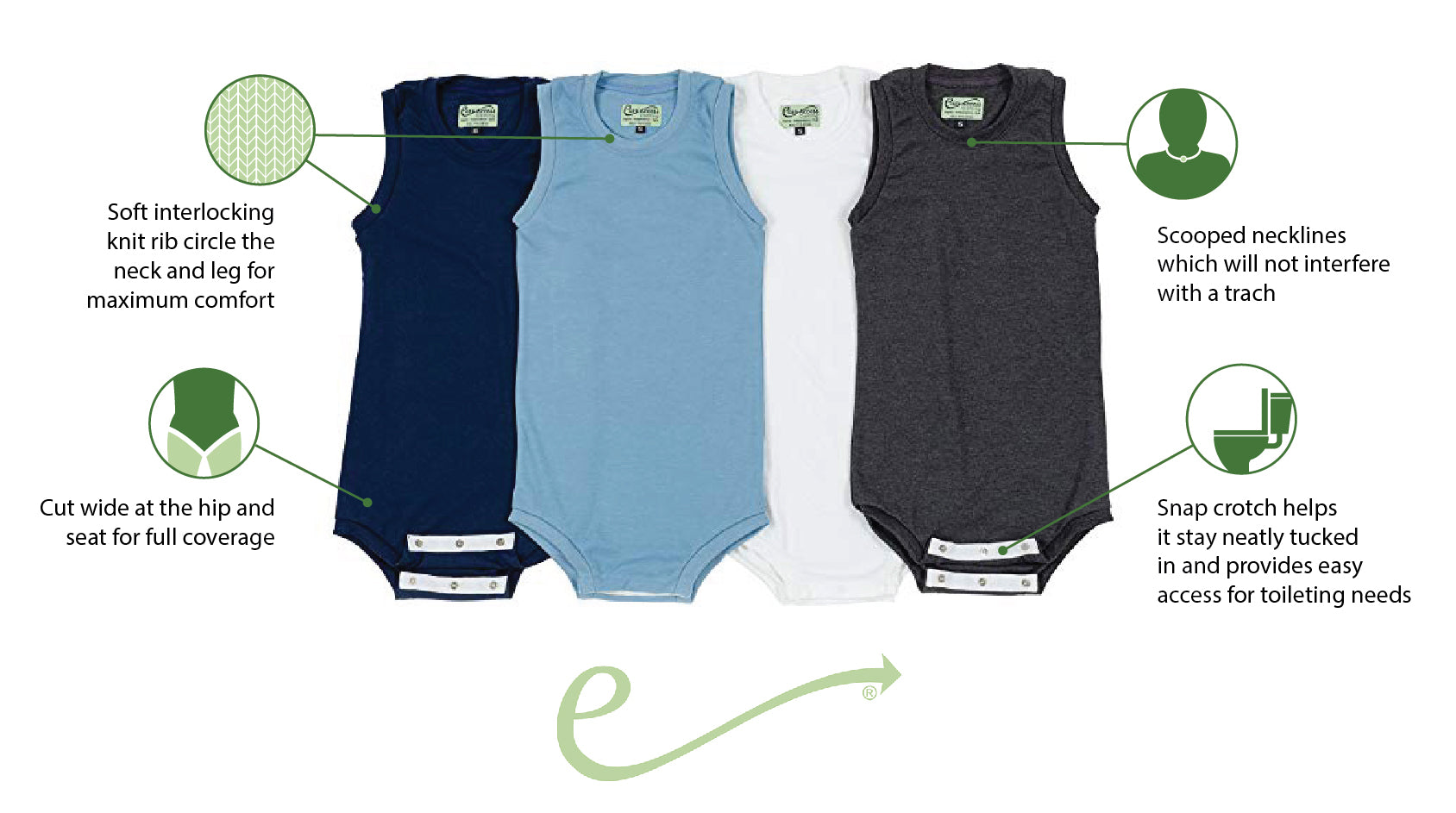 Easy access clothing features on children collection