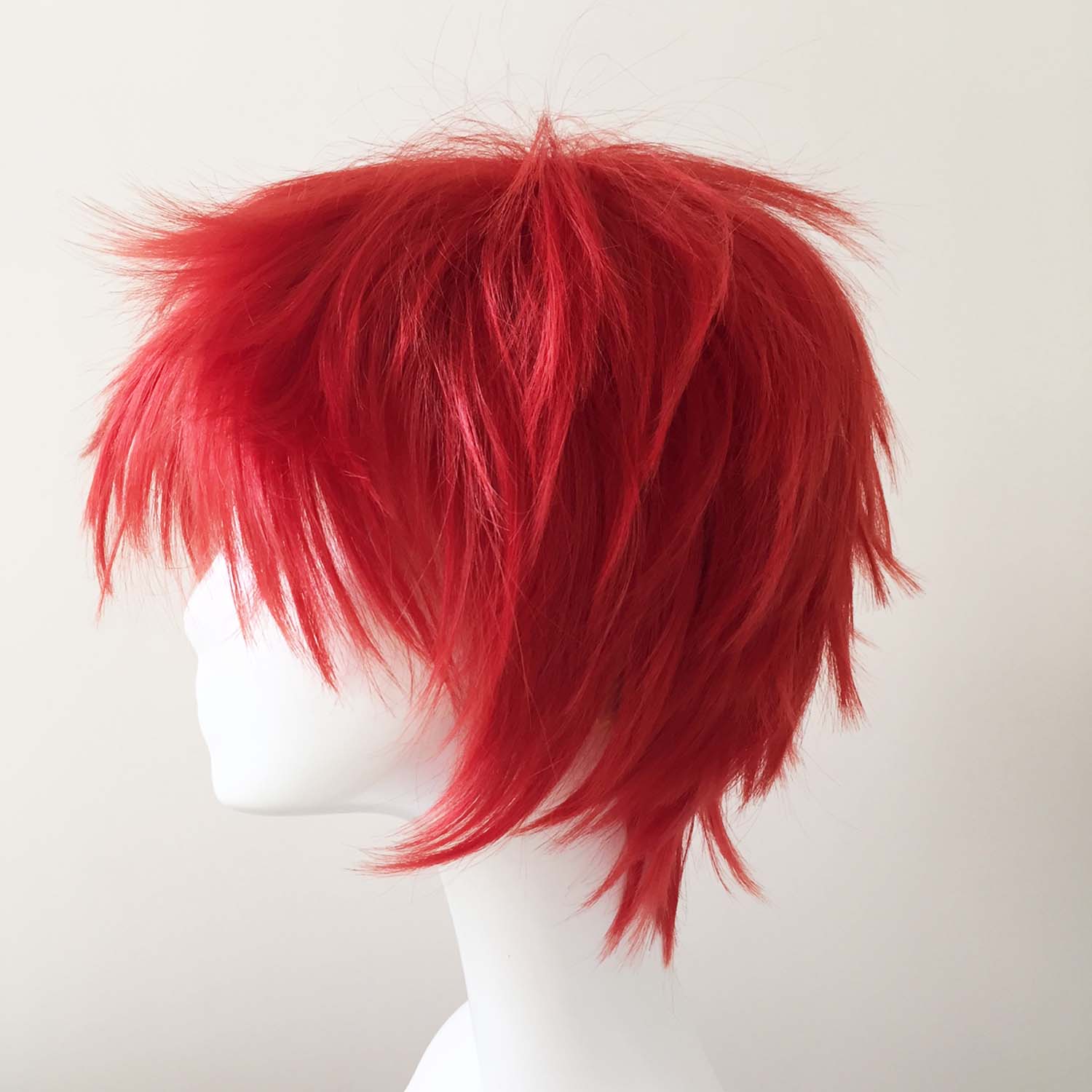 Men Red Short Straight Fringe Bangs Cosplay Wig Nevermindyrhead