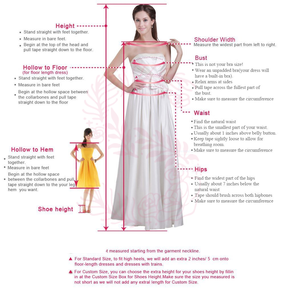 Measurements | Dress and Gown Rentals