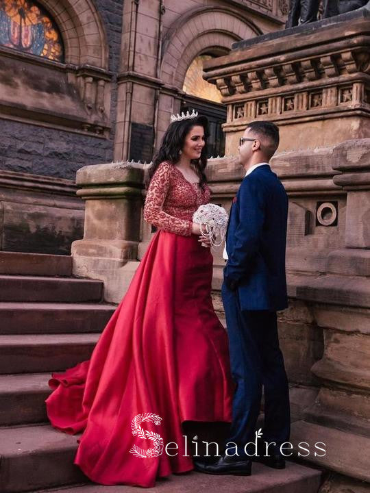 red dress formal wedding