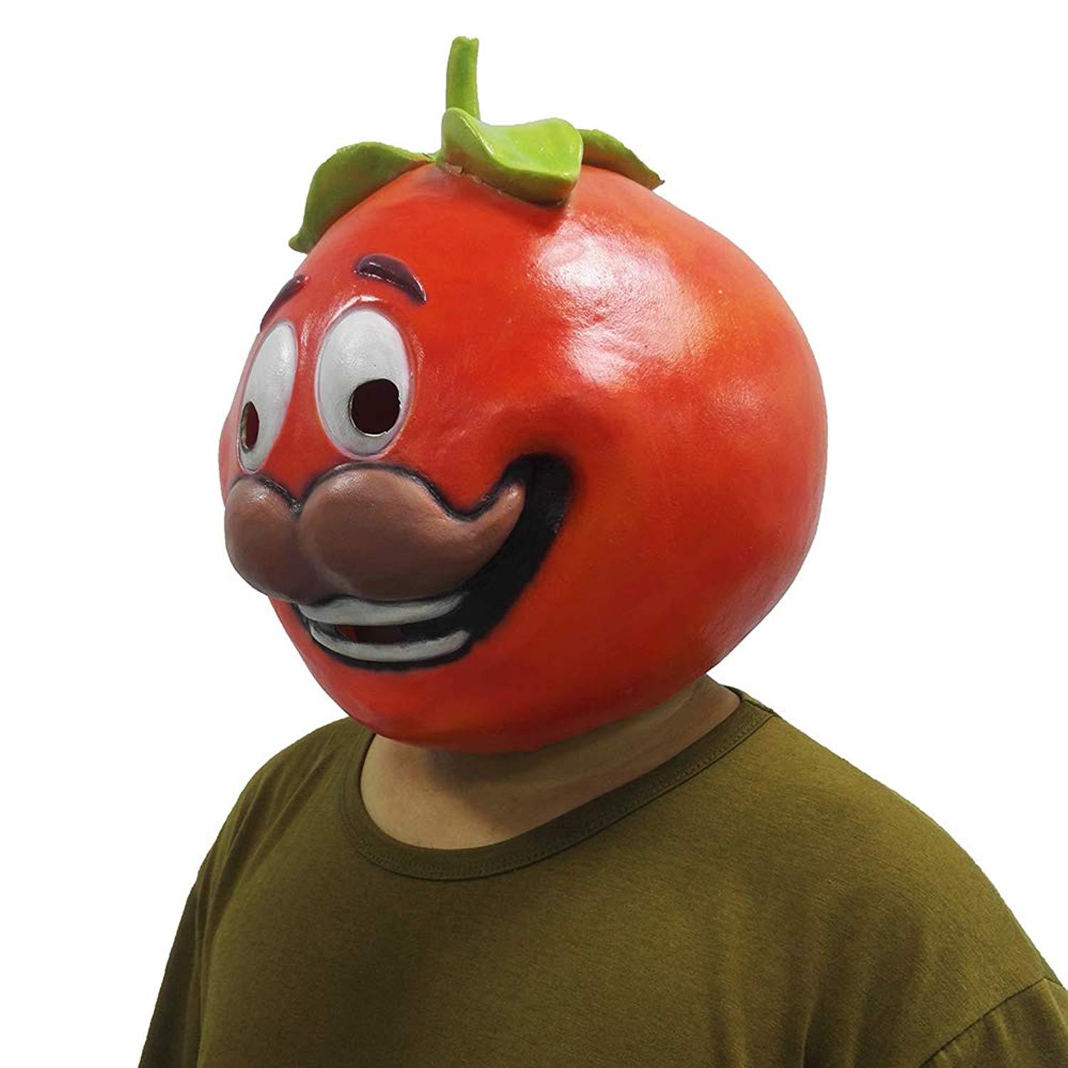 zy halloween costume fortnite tomato head skin latex mask - image skin tomato fortnite