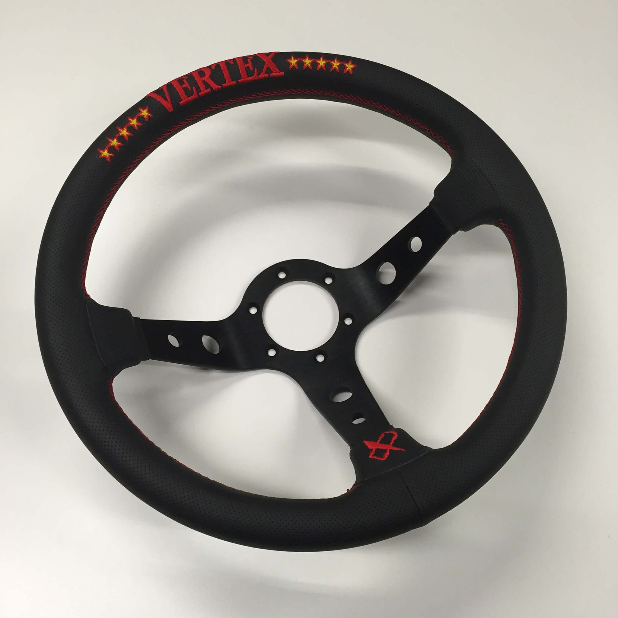 Vertex 10 Star 330mm Steering Wheel Red