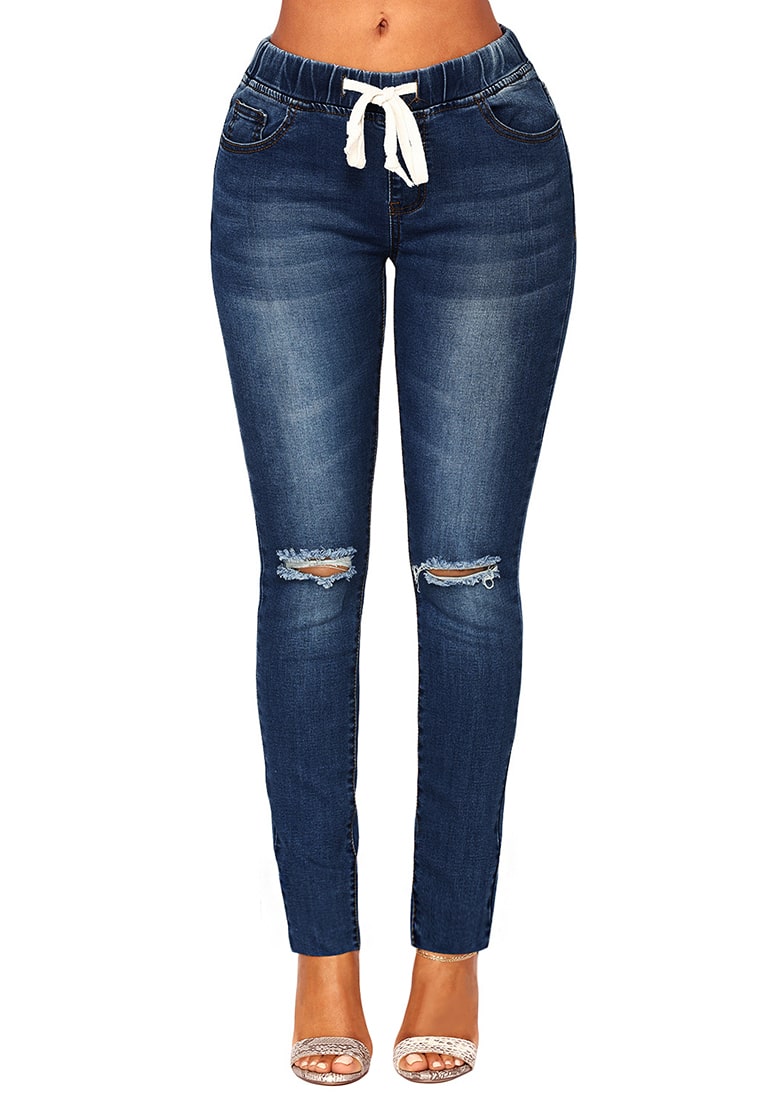 skinny elastic jeans