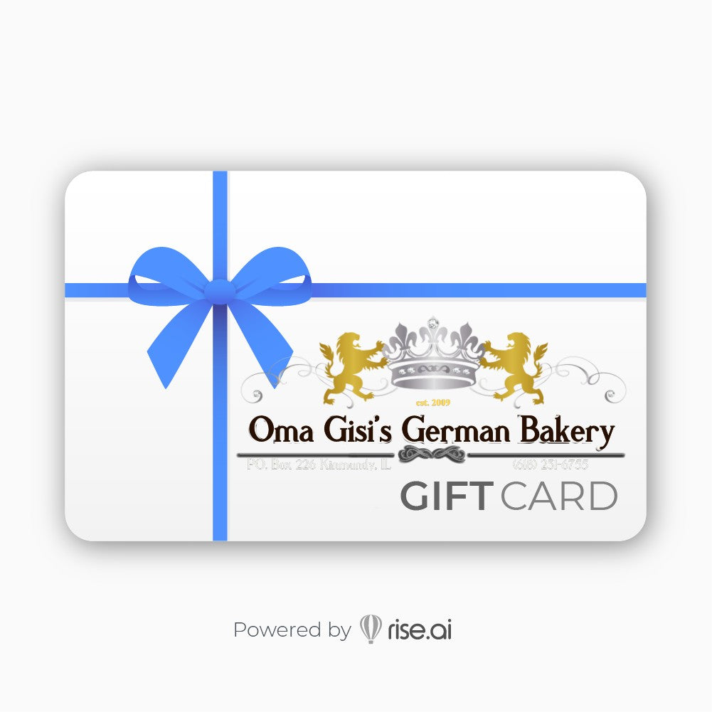 Gift card Oma Gisi's German Bakery