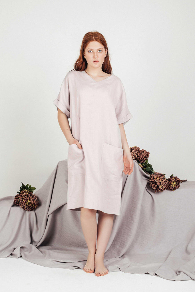 light gray summer dress