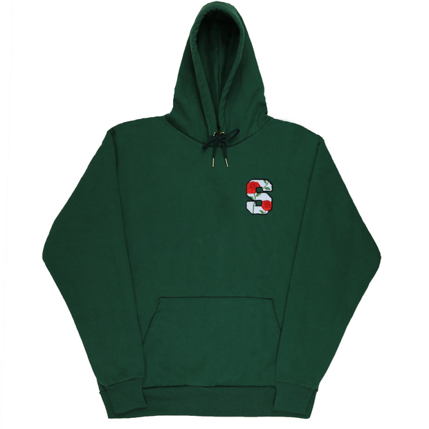 rose patch hoodie