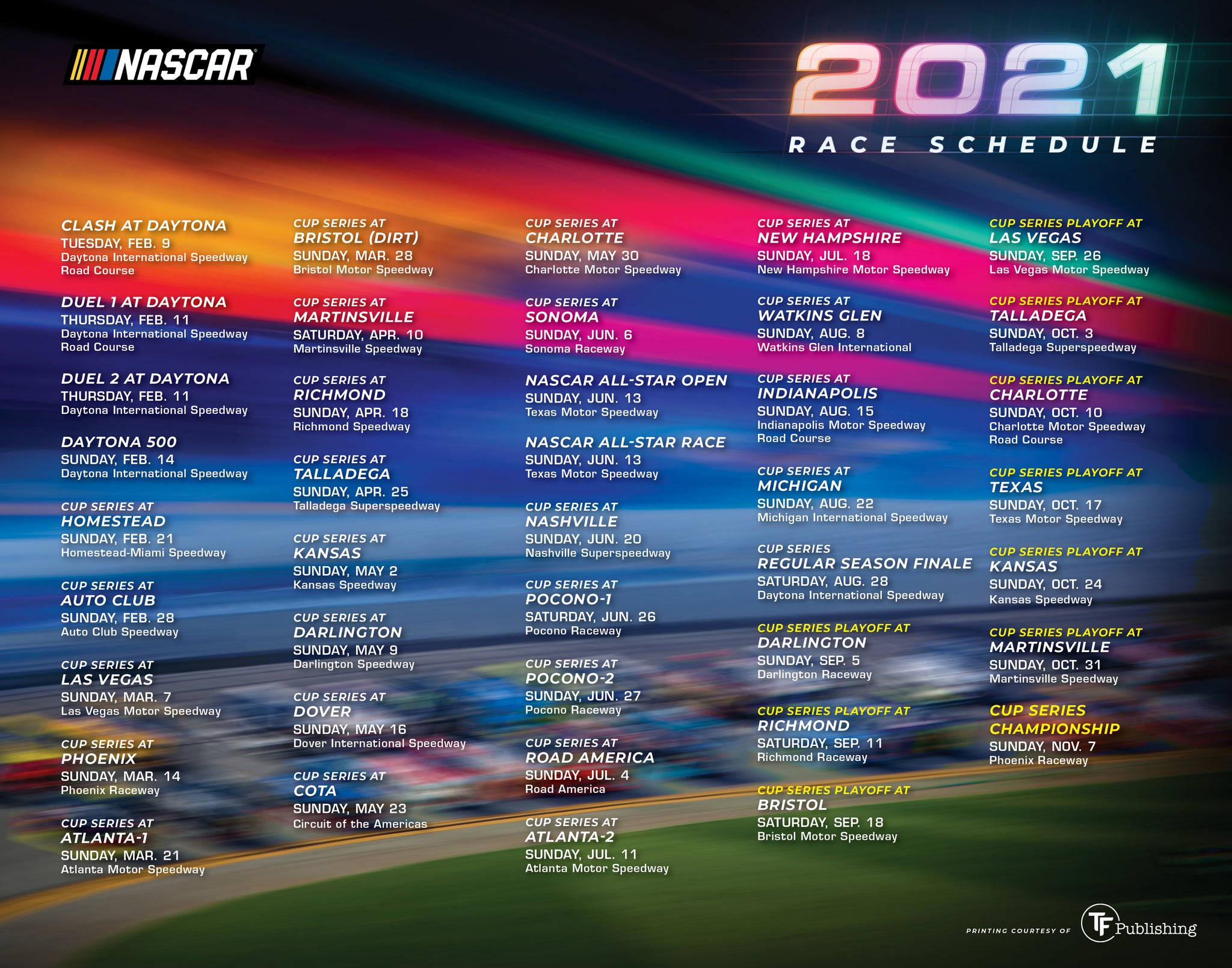 Nascar Schedule 2021 - What I Would Like The 2021 Nascar Schedule To Be Youtube / Comprehensive