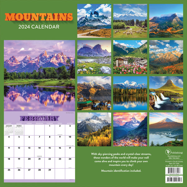 2024 Mountains Wall Calendar TF Publishing Calendars + Planners