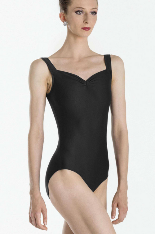 Wear Moi Faustine adult pinch front, wide strap leotard