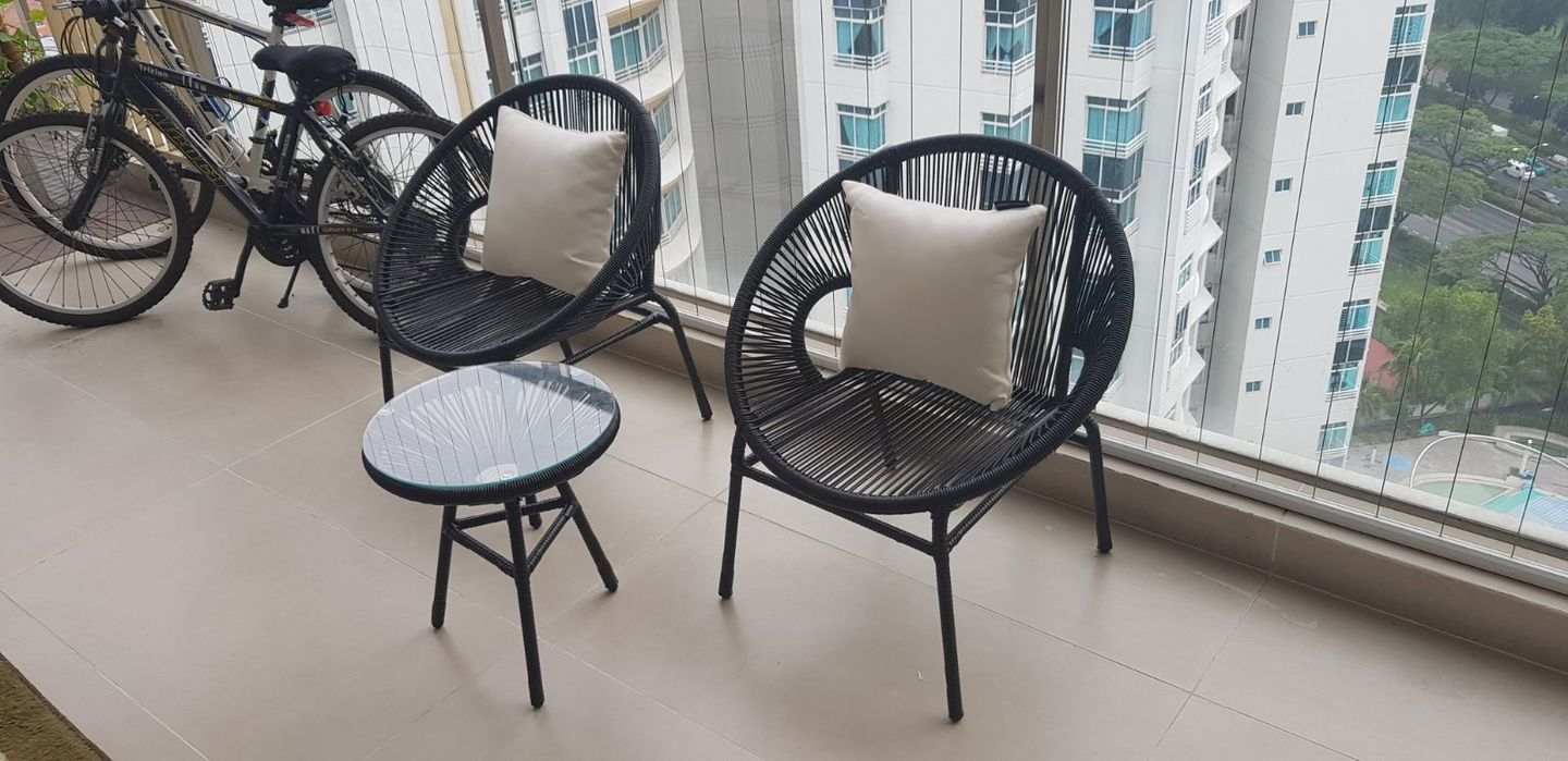 Small Balcony Armchair Set