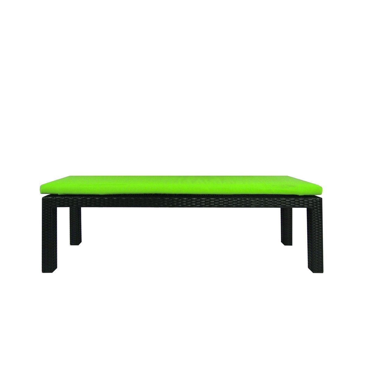 green outdoor bench cushion