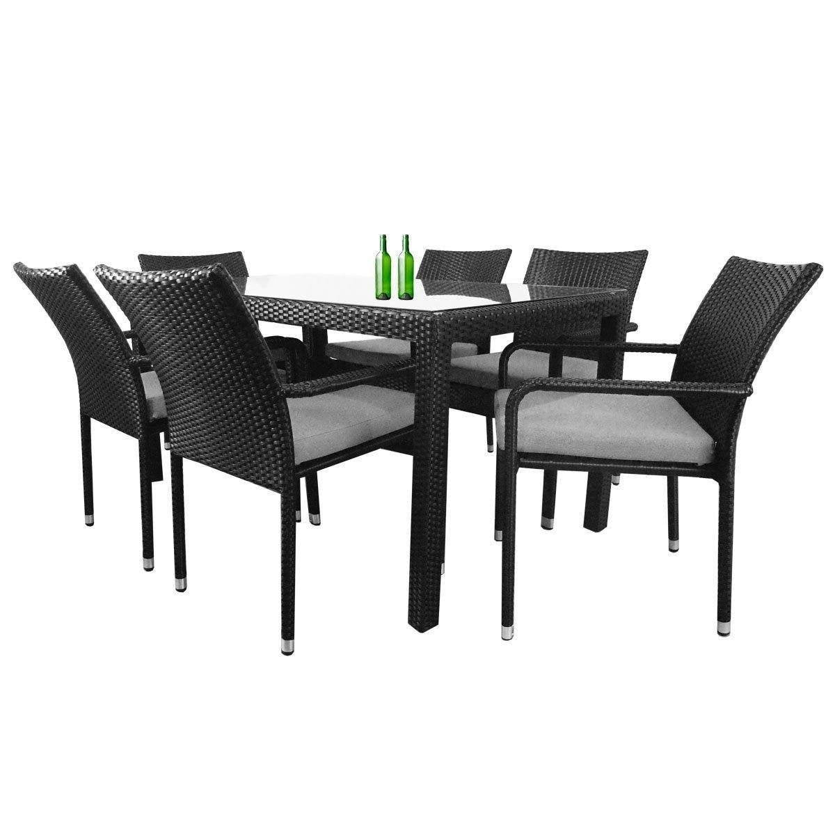 adjustable height rattan dining table