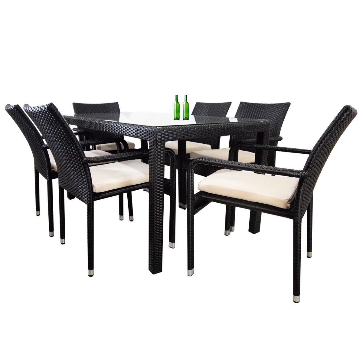 white outdoor table and chair set