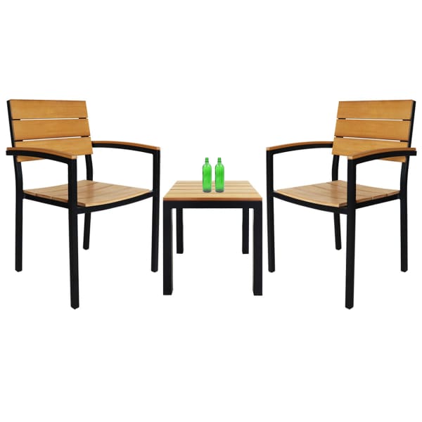 patio bistro set wood