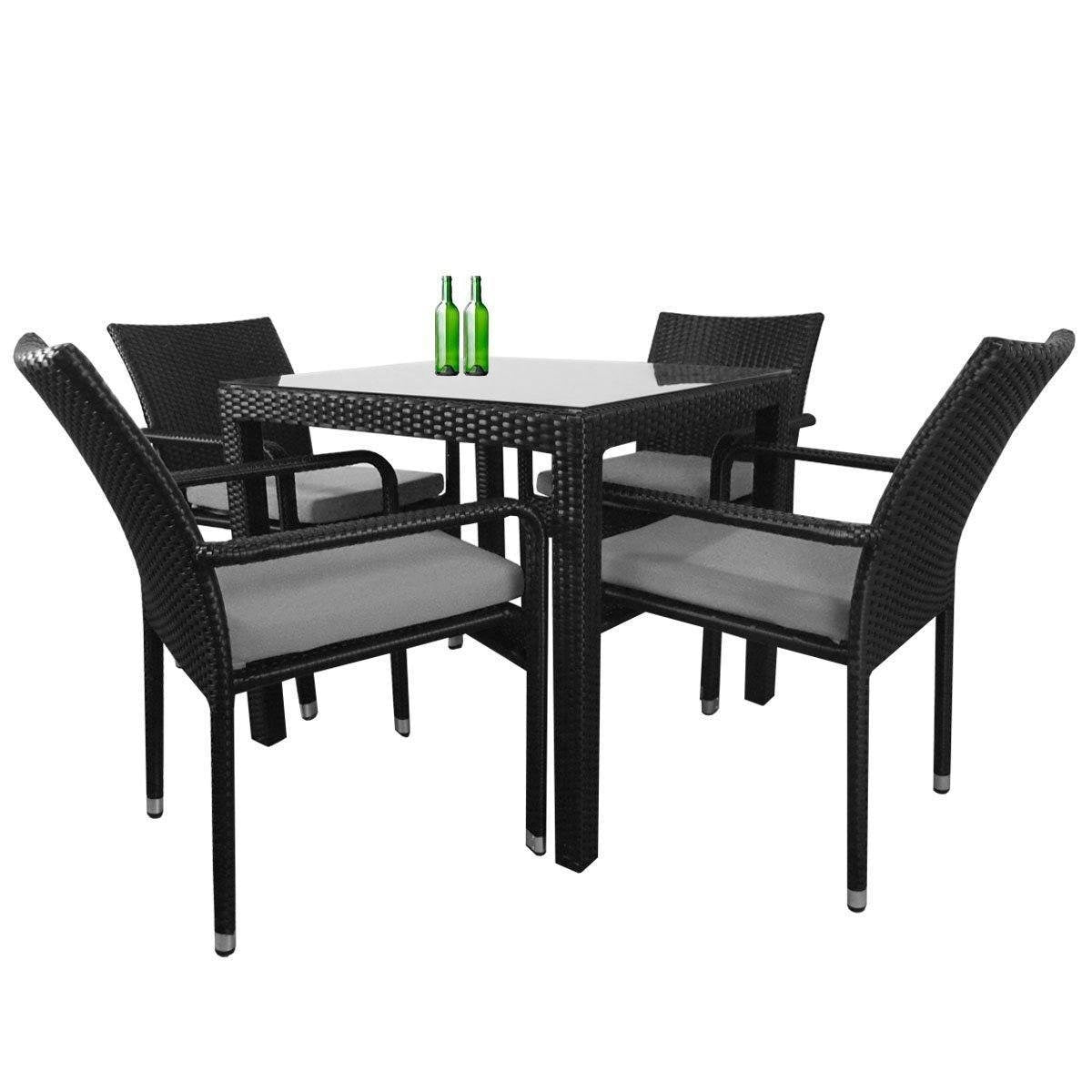 metal patio set 4 chairs