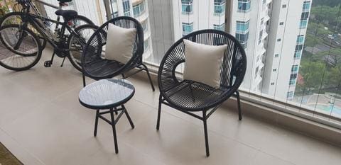 balcony armchair set
