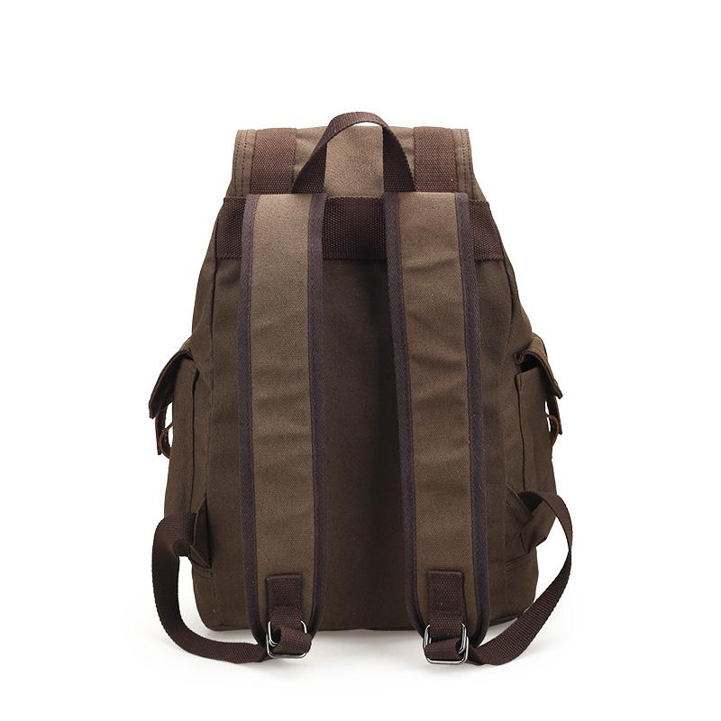 Canvas Backpack Vintage Style Quality Backpacks School Laptop Travel Bag Large Capacity Rucksack Mochila Black | Khaki | Brown - Travell Well