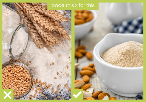 wheat flour and almond flour