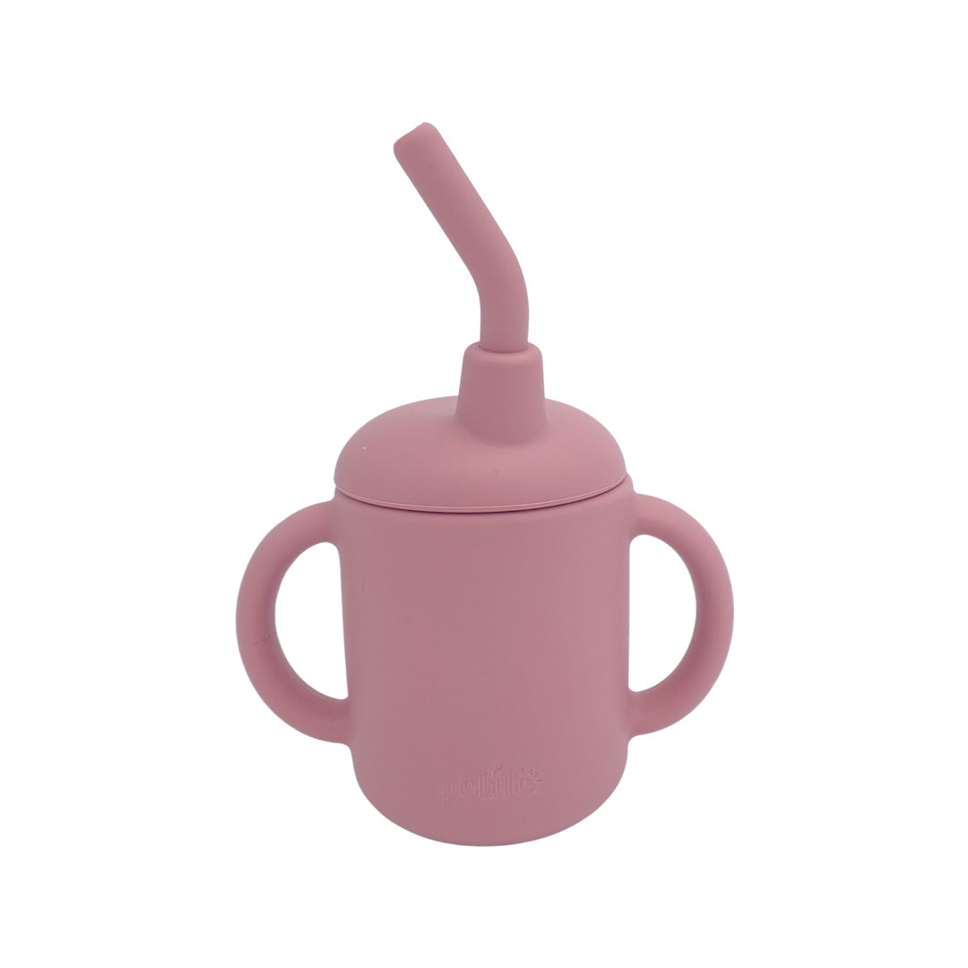 Mini Silicone Smoothie Cup with Lid and Straw – littlethinkerstore