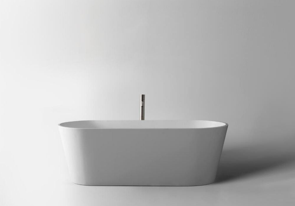Olivier Matte White Coloured Freestanding Bath - 1620mm - ST17 –  Stonebathsnz