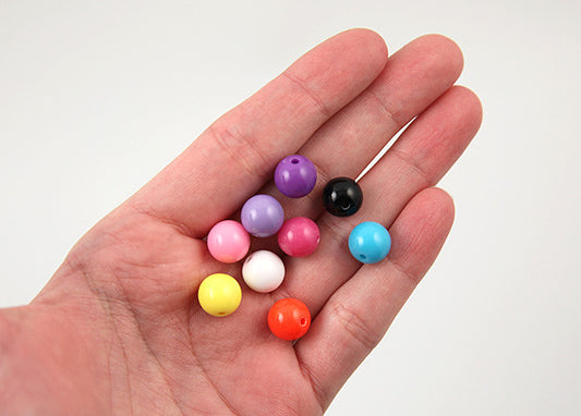 Mushroom Beads - 12mm Little Glass Mushroom Beads - Mixed Colors Set - 22  pcs set