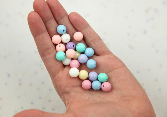 8mm Transparent Colorful Chunky Gumball Bubblegum Plastic Resin or Acr –  Delish Beads