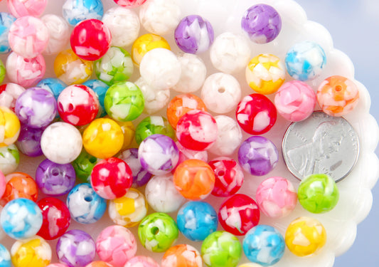 Cute Beads - 12mm Glitter Transparent AB Double Inner Acrylic or Plast –  Delish Beads